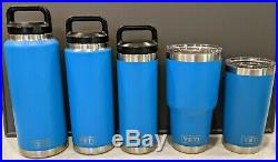 YETI Coolers DISCONTINUED Tahoe Blue RARE COLLECTION Ramblers, Tumblers, Bottles