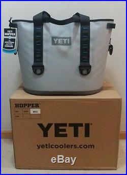 YETI Hopper 30 QT Soft Side Cooler LEAKPROOF YHOP30 Fog Gray/Tahoe Blue NEW