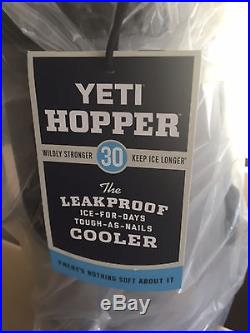 YETI Hopper 30 Soft Side Cooler Model YHOP30 Fog Gray/Tahoe Blue NEW