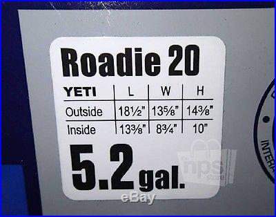 Yeti Coolers Roadie 20 Desert Tan 5.2gal Cooler 18-1/2x13-5/8x14-3/8