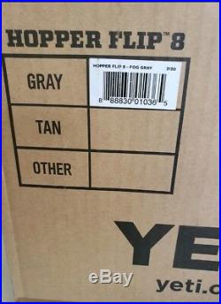 Yeti Fog Gray Hopper Flip 8 New in Box