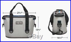 Yeti Hopper 20 Quart Soft Sided Portable Zipper Cooler Fog Gray Model YHOP20